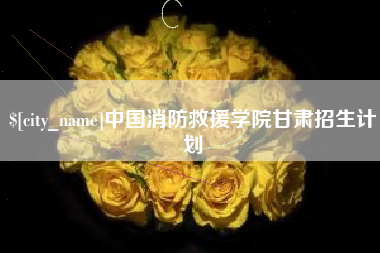 白沙中国消防救援学院甘肃招生计划