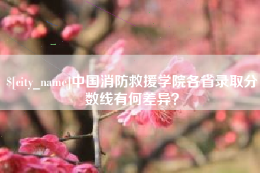白沙中国消防救援学院各省录取分数线有何差异？