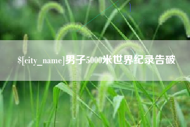 白沙男子5000米世界纪录告破