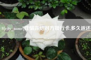 白沙诈骗冻结对方银行卡,多久返还