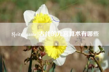 白沙古代的九宫算术有哪些