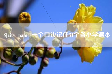 白沙一个口诀记住34个省小学课本