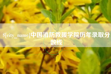 白沙中国消防救援学院历年录取分数线