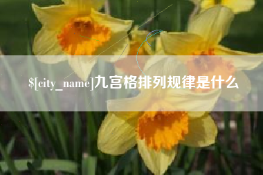 白沙九宫格排列规律是什么