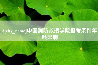 白沙中国消防救援学院报考条件年龄限制
