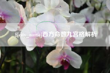 白沙西方命数九宫格解析