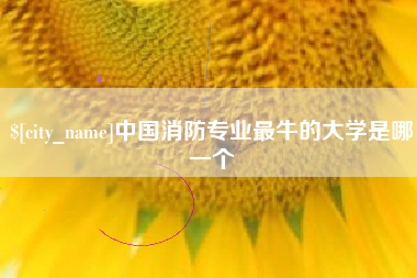 白沙中国消防专业最牛的大学是哪一个