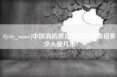白沙中国消防救援学院在河南招多少人是几本