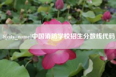 白沙中国消防学校招生分数线代码