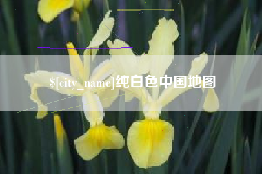 白沙纯白色中国地图