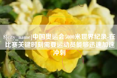 白沙中国奥运会5000米世界纪录-在比赛关键时刻需要运动员能够迅速加速冲刺