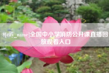 白沙全国中小学消防公开课直播回放观看入口