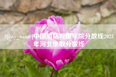 白沙中国消防救援学院分数线2023年河北录取分数线