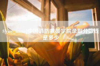 白沙中国消防救援学院录取分数线是多少