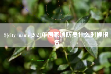 白沙2021年国家消防员什么时候报名