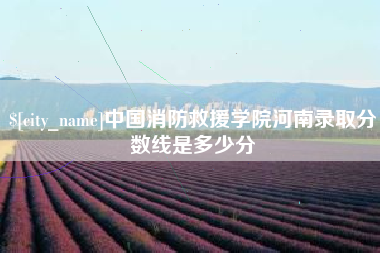 白沙中国消防救援学院河南录取分数线是多少分
