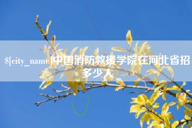 白沙中国消防救援学院在河北省招多少人
