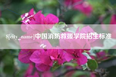 白沙中国消防救援学院招生标准