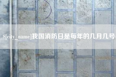 白沙我国消防日是每年的几月几号