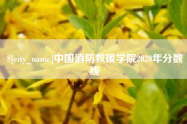 白沙中国消防救援学院2020年分数线