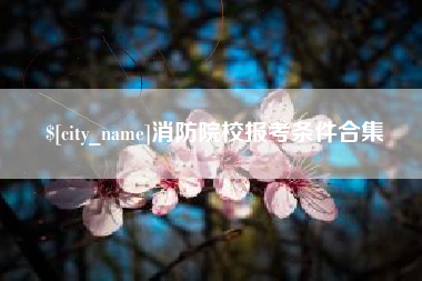 白沙消防院校报考条件合集